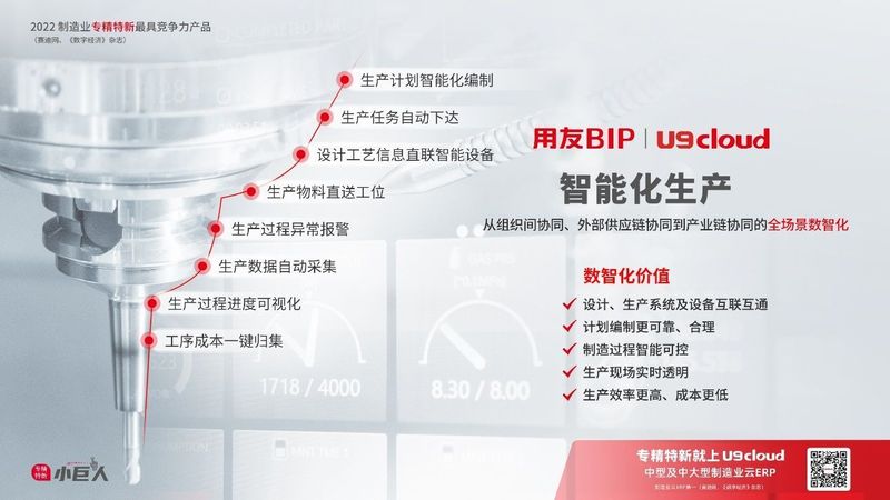 賦能“中國智造”，用友U9 cloud智能工廠建設